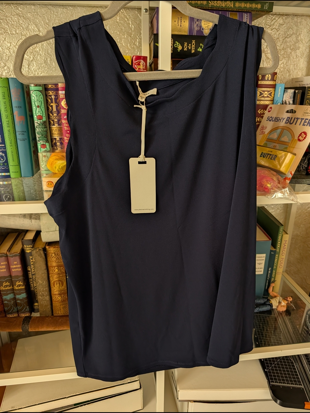 Pleione Navy Sleeveless Tank Top